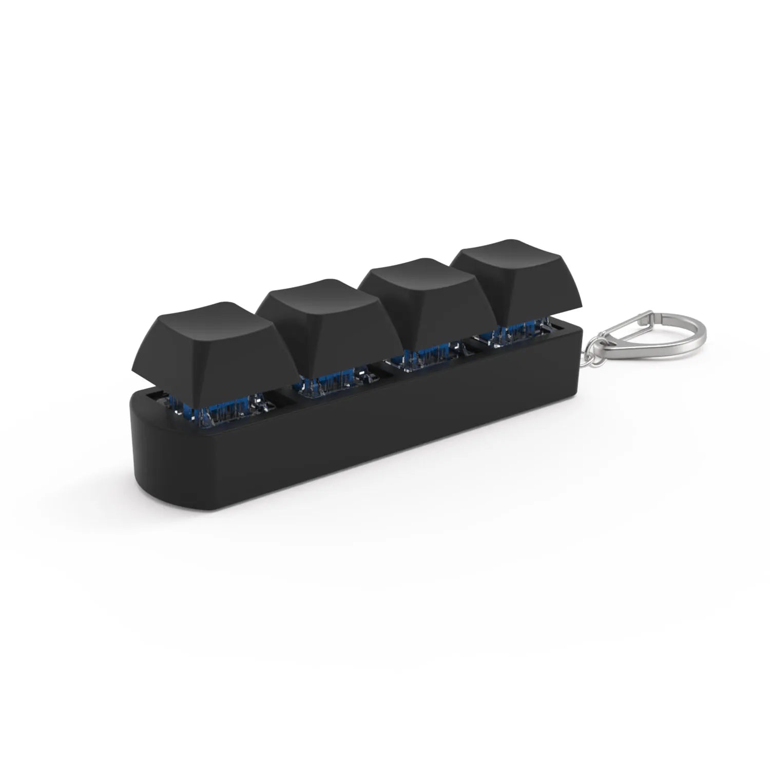 Avyron Key Halo Quad — Mechanical Calm-Click Keychain