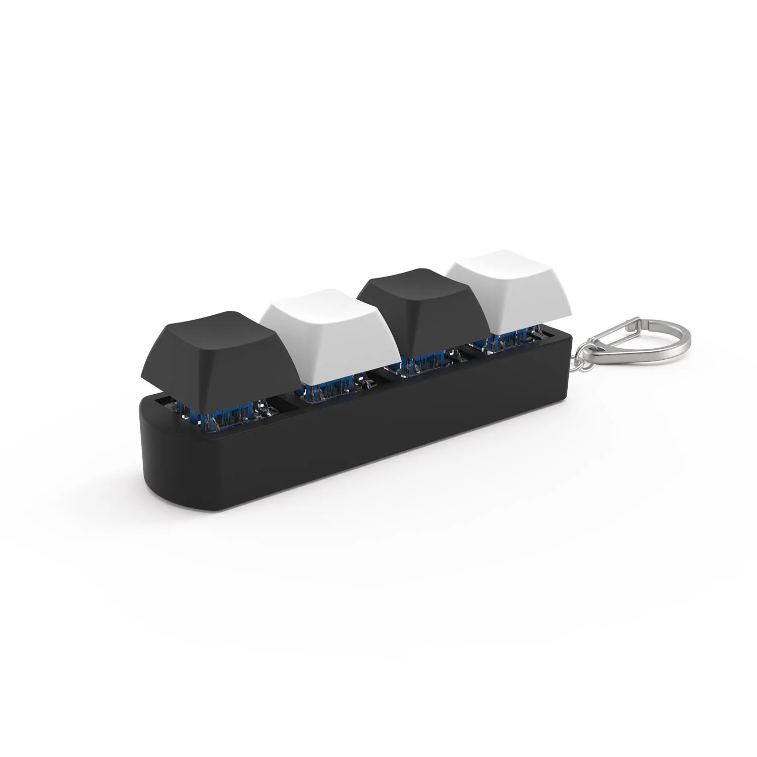 Avyron Key Halo Quad — Mechanical Calm-Click Keychain