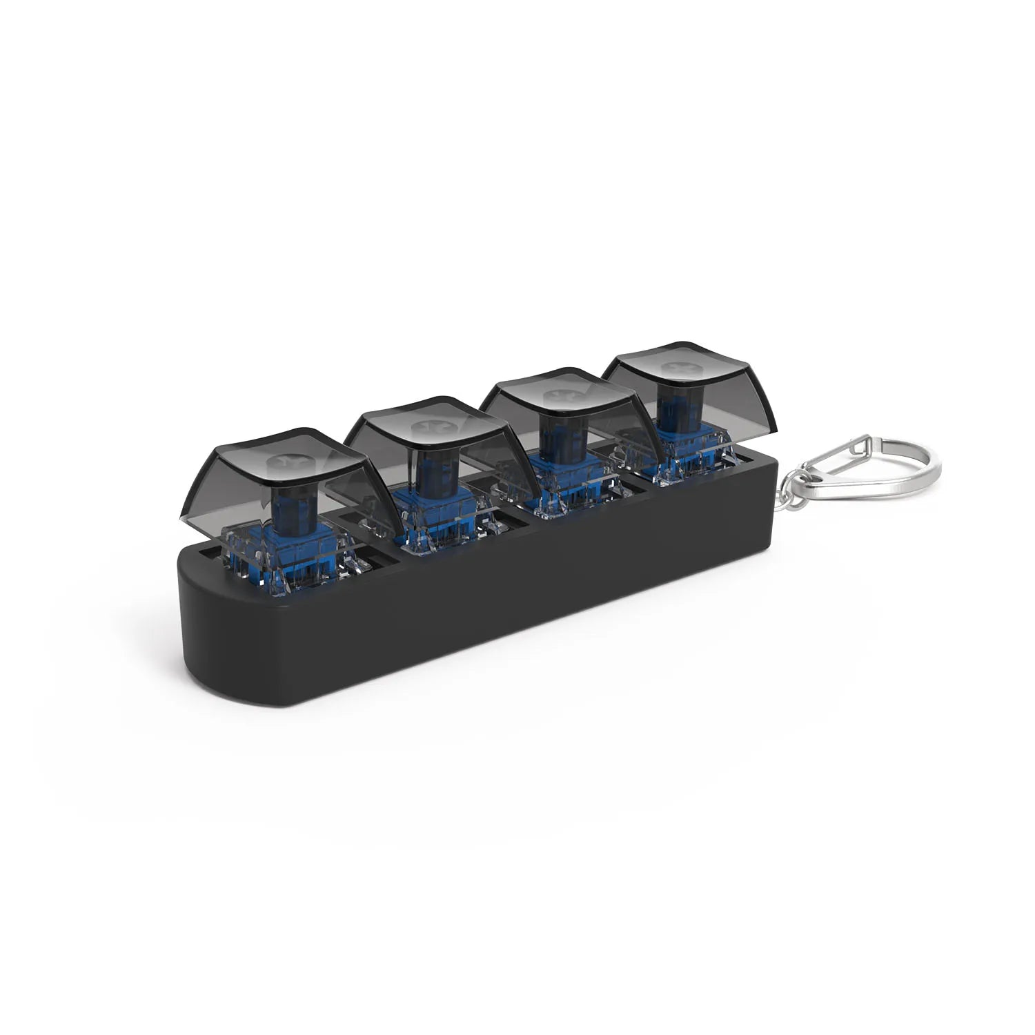 Avyron Key Halo Quad — Mechanical Calm-Click Keychain