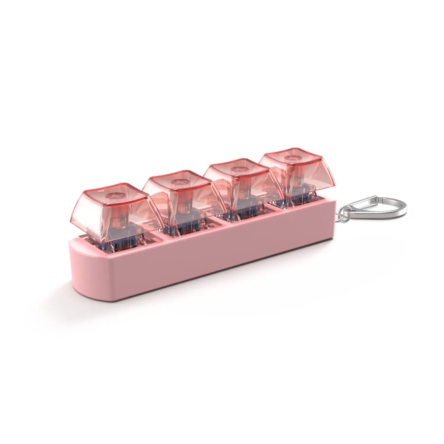 Avyron Key Halo Quad — Mechanical Calm-Click Keychain