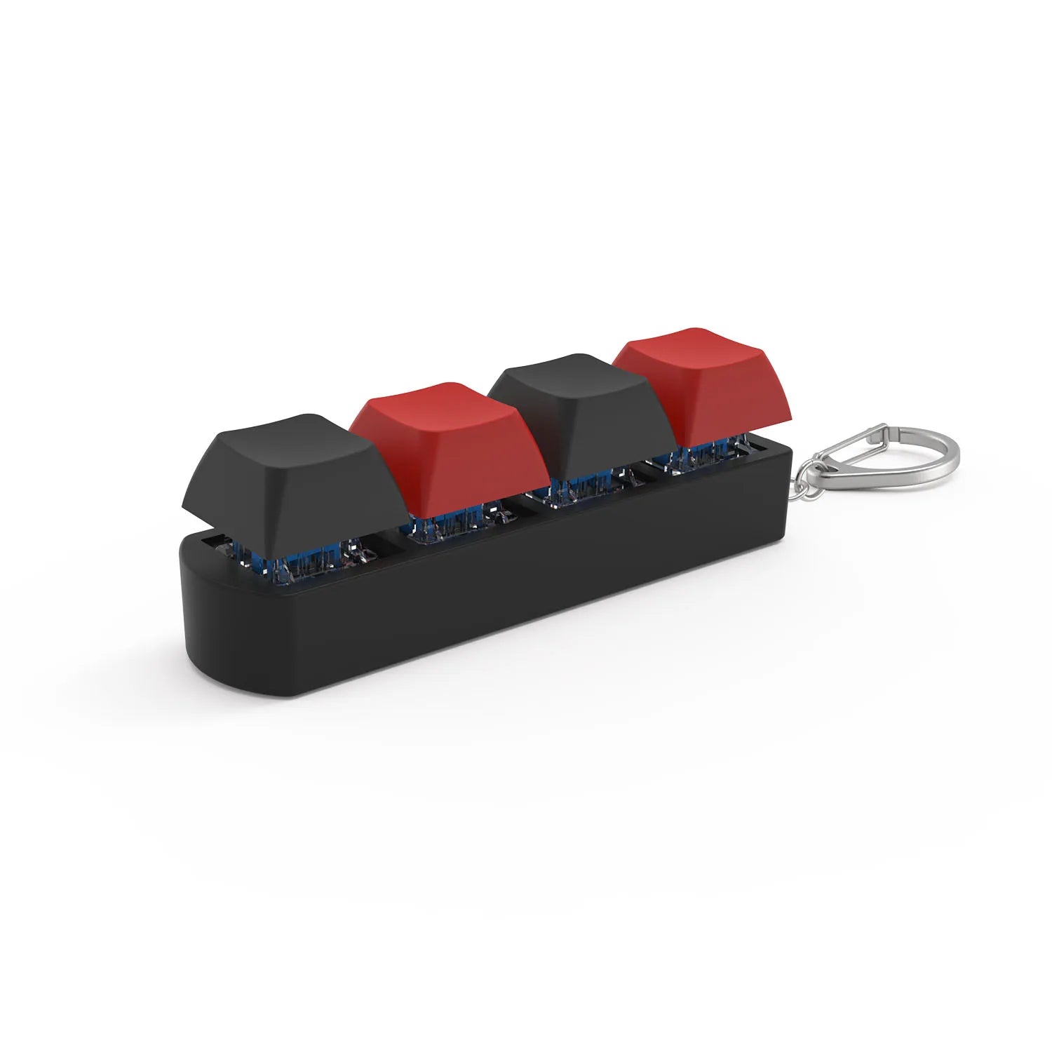 Avyron Key Halo Quad — Mechanical Calm-Click Keychain