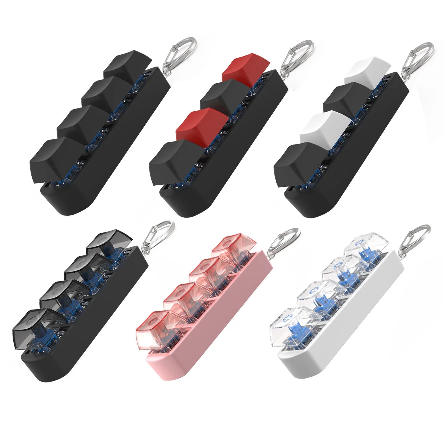 Avyron Key Halo Quad — Mechanical Calm-Click Keychain